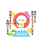 【2025巳年】幸せ運ぶ♡白ヘビさん（個別スタンプ：2）