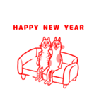 今年の年賀状もLINEスタンプで！ねこ（個別スタンプ：7）