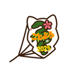 2024新年用白柴犬スタンプ（イラスト）（個別スタンプ：6）