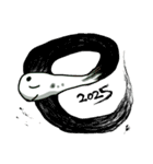 しろへびさんのあけおめスタンプ2025（個別スタンプ：9）