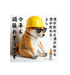 柴犬の現場仕事⭐年末年始酒まみれ（個別スタンプ：39）