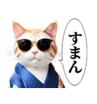 正月の着物グラサン猫【日常会話と煽り】（個別スタンプ：29）