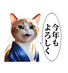 正月の着物グラサン猫【日常会話と煽り】（個別スタンプ：30）