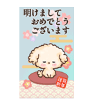 愛犬♡トイプー★年末年始のご挨拶♡BIG（個別スタンプ：5）