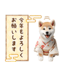 癒し柴犬の毎年使える年賀状（再販）（個別スタンプ：2）