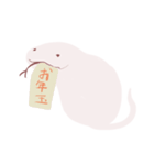 ふといしろへびくん あけおめスタンプ（個別スタンプ：5）