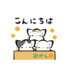 【動く】お正月！墨筆ねこ集めました。（個別スタンプ：19）