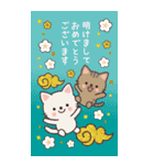 【BIG】ねこの年賀スタンプ（個別スタンプ：3）