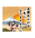 冬のゴリラ 毎年ずっと使える年末年始（個別スタンプ：4）