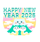 動く背景♡にこにこキラキラのお正月♡2025（個別スタンプ：2）