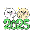 目ヂカラ☆にゃんこ＆ヘビ【2025年 巳年】（個別スタンプ：9）