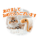 【年末年始＆冬】かわいい子猫☆敬語・丁寧（個別スタンプ：1）