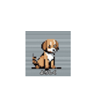 かわいい子犬のドット絵スタンプ（個別スタンプ：6）