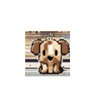 かわいい子犬のドット絵スタンプ（個別スタンプ：7）