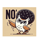 アフロフクロウのスタンプ@SFW（個別スタンプ：1）