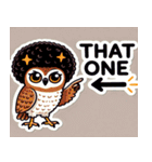 アフロフクロウのスタンプ@SFW（個別スタンプ：18）