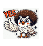 アフロフクロウのスタンプ@SFW（個別スタンプ：24）