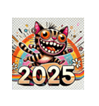 アイコニックな猫スタンプ2025（個別スタンプ：7）