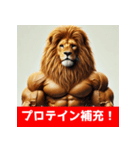 筋トレマッチョライオン！（個別スタンプ：24）