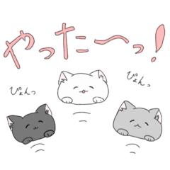 [LINEスタンプ] 子猫三姉妹