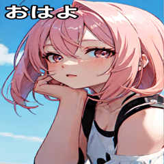 [LINEスタンプ] ささやき女の子 7