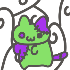 [LINEスタンプ] ハロウィンクリーチャー猫