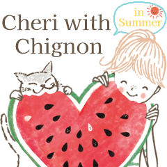 [LINEスタンプ] Cheri with Chignon in Summer