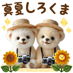 [LINEスタンプ] しろくまと真夏の日常スタンプ