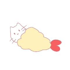 [LINEスタンプ] えびふらいみたいなねこのスタンプ