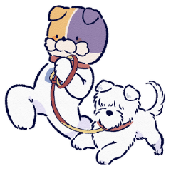 [LINEスタンプ] 今日のみけ犬さん