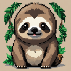 [LINEスタンプ] ドット絵の森の動物たち