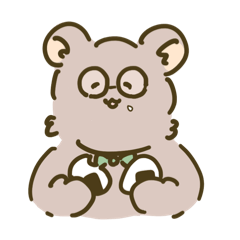 [LINEスタンプ] My sweet glasses bear