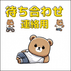 [LINEスタンプ] ✅待ち合わせ✅毎日使う✅普段着の小熊①