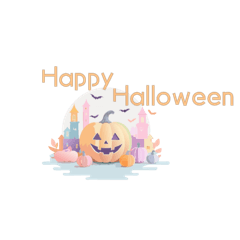 [LINEスタンプ] ハロウィンスタンプ パステルカラー