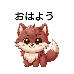 [LINEスタンプ] 茶オオカミ