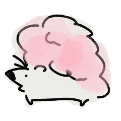 [LINEスタンプ] ふわふわなハリネズミー英語版ー