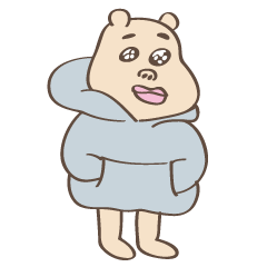 [LINEスタンプ] パーカー着たクマの画像（メイン）