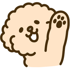 [LINEスタンプ] プードル1【シンプル】の画像（メイン）