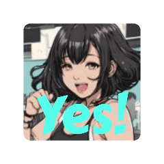 [LINEスタンプ] ボブヘアの女の子16