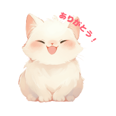 [LINEスタンプ] 雪のモフモフねこ