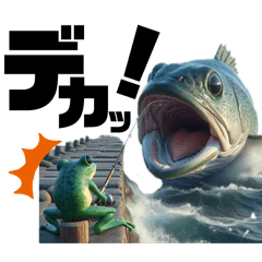 [LINEスタンプ] カエルの釣り生活