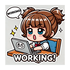 [LINEスタンプ] カワイイ女の子の「日常挨拶」1