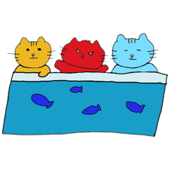 [LINEスタンプ] 三色のねこたち