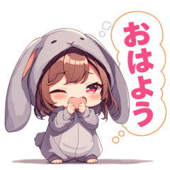 [LINEスタンプ] うさぴょん！元気いっぱい着ぐるみキッズ