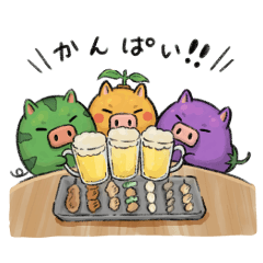 [LINEスタンプ] スイカブタのしゃべしゃべ日常！