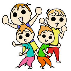 [LINEスタンプ] こたろーたく四兄弟