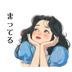 [LINEスタンプ] Talkative Snow White