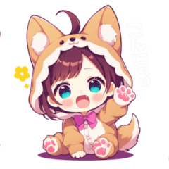 [LINEスタンプ] ワンちゃんロンパースキッズ大集合！