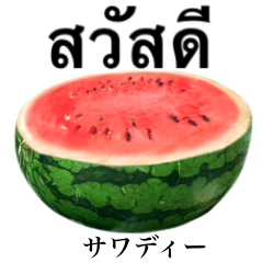 [LINEスタンプ] みずみずしい スイカ 【タイ語】