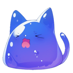 [LINEスタンプ] スライム猫 (多色版)